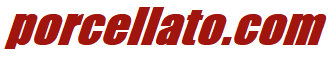 Porcellato.com logo in red italic type, for branding purposes on the site header.